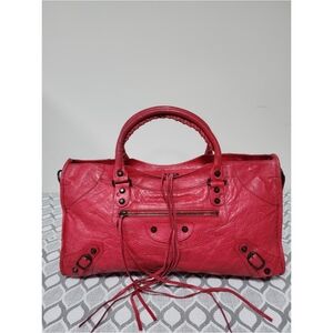 Balenciaga Agneau Classic Hardware City Rouge Cardinal